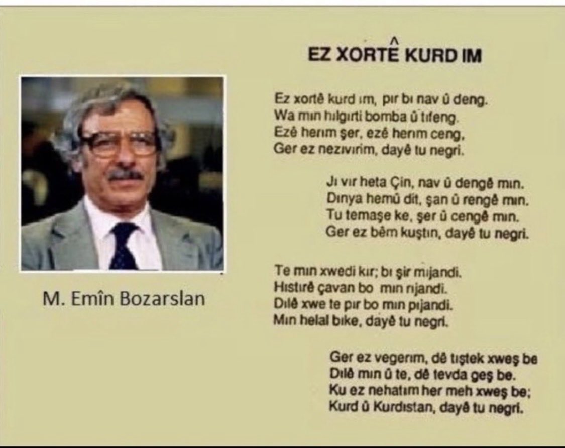 Ez Xortê Kurd Im
#MehmetEminBozarslan