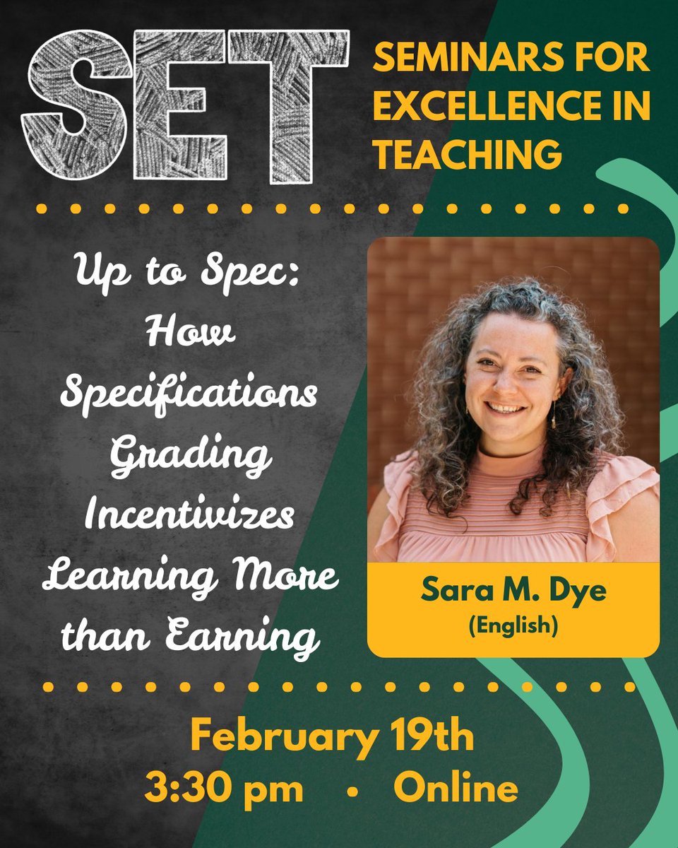 BaylorATL's tweet photo. Specifications (“Specs”) Grading—an assessment model designed to give students greater clarity, agency, and control over their grade trajectory.

🔗 Register Now: https://t.co/JlcSHdJ8uu https://t.co/vO3leagF2Z