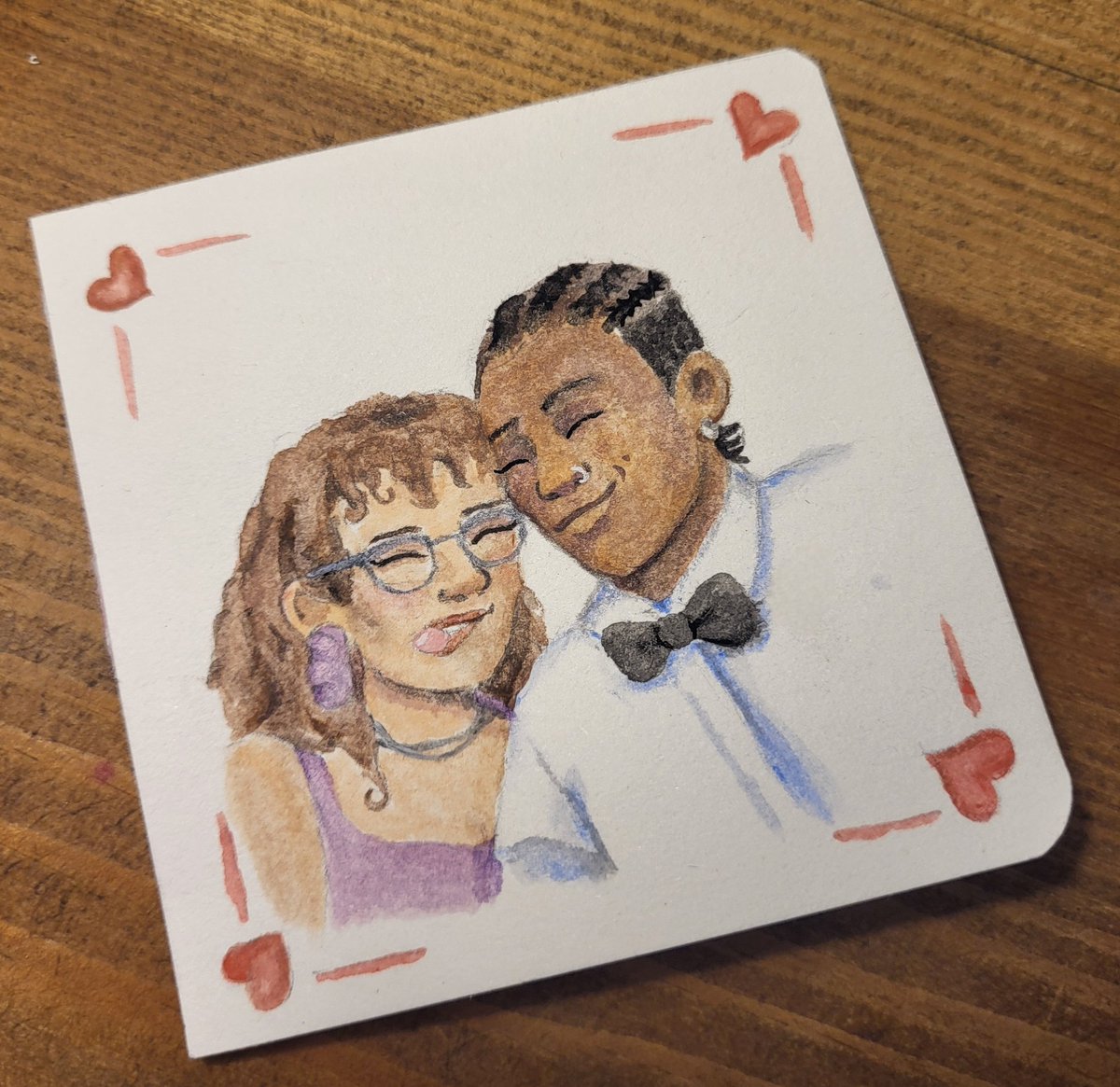 I'm painting lil photos of us so one day our baby will have a whole illustrated book of the love story of their mummies. 🙂‍↕️🙂‍↕️🙂‍↕️
