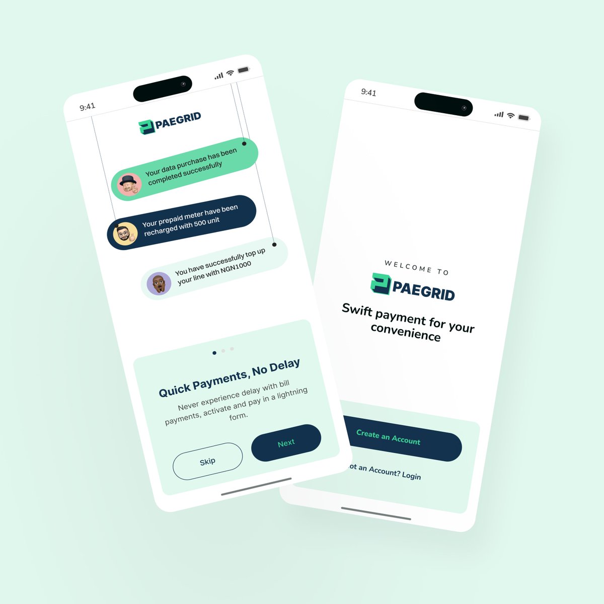 Building PaeGrid made one thing clear: people don’t want more features — they want payments that feel effortless.

That mindset shaped every screen in the app.
• clear visual hierarchy
• instant confirmations
• no unnecessary steps
• no waiting, no guessing

Whether it’s