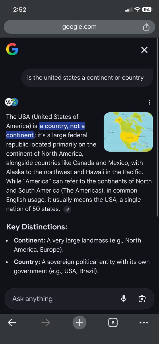 LunaJacked's tweet photo. @isasoul_ @powstardust But IT IS hunny. That BS “United states is a Continent”, IS ONLY TAUGHT IN THE USA. United States Of “America” is A COUNTRY within THE AMERICAS! Know your history and not the propaganda controlled ridden BS they push on us. https://t.co/WR6dGMs3Lv