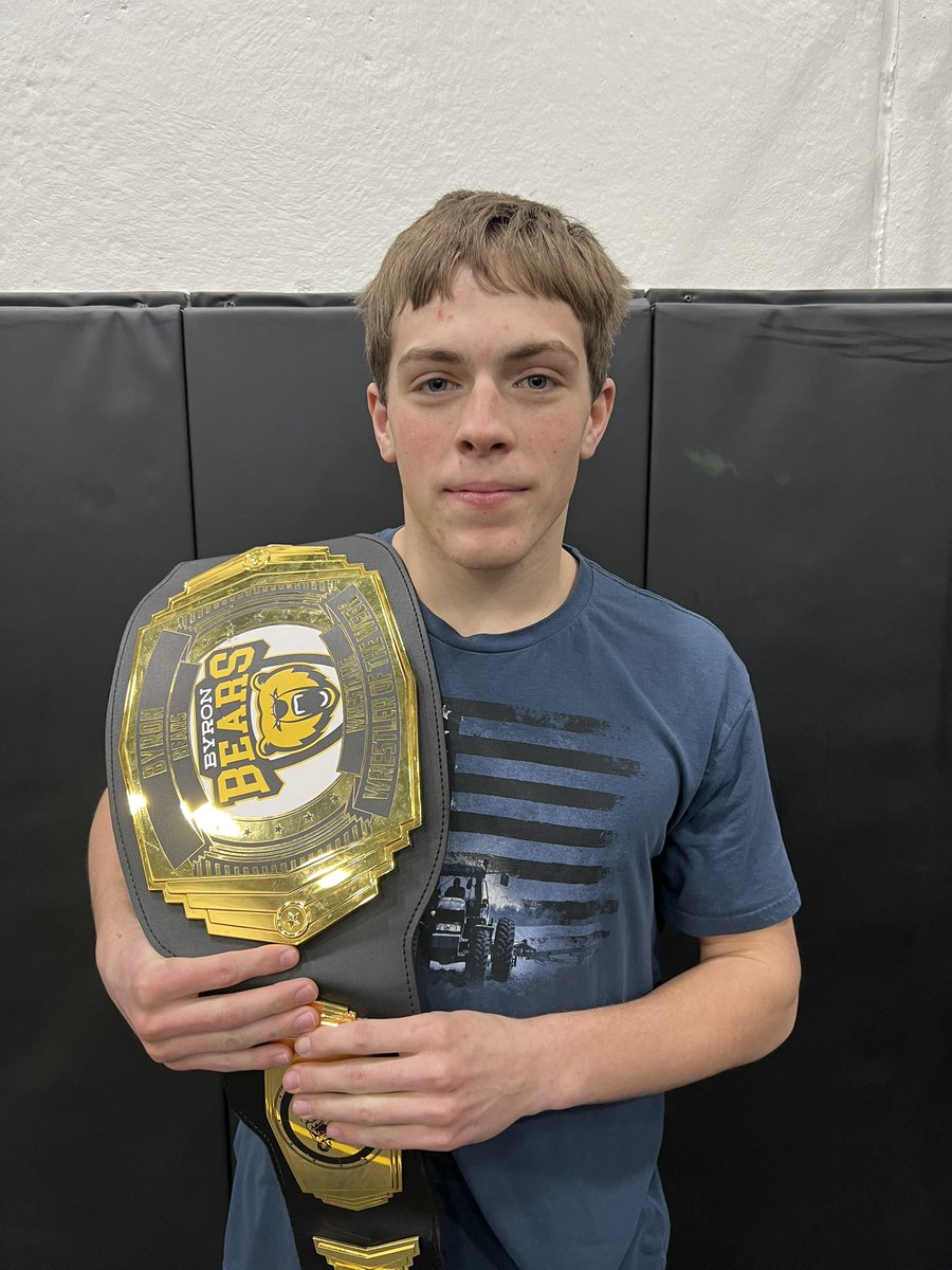 ByronWrestling's tweet photo. Wrestlers Of The Week:
Varsity: Colton Thomas
JV: Charlie Arndt 
Girls: Madi Perrigo
#ByronBears @ByronBears https://t.co/Cbp44BYTBA