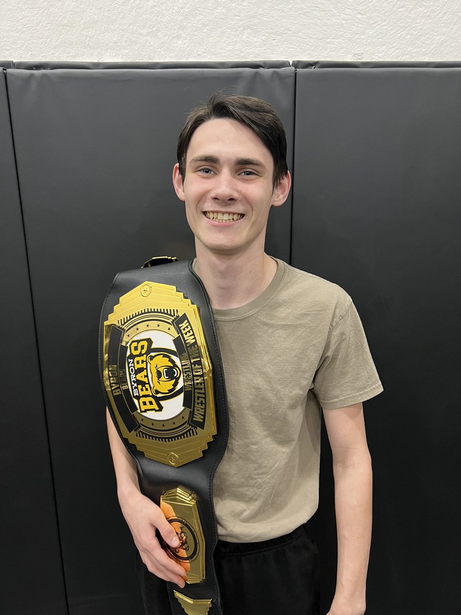 ByronWrestling's tweet photo. Wrestlers Of The Week:
Varsity: Colton Thomas
JV: Charlie Arndt 
Girls: Madi Perrigo
#ByronBears @ByronBears https://t.co/Cbp44BYTBA