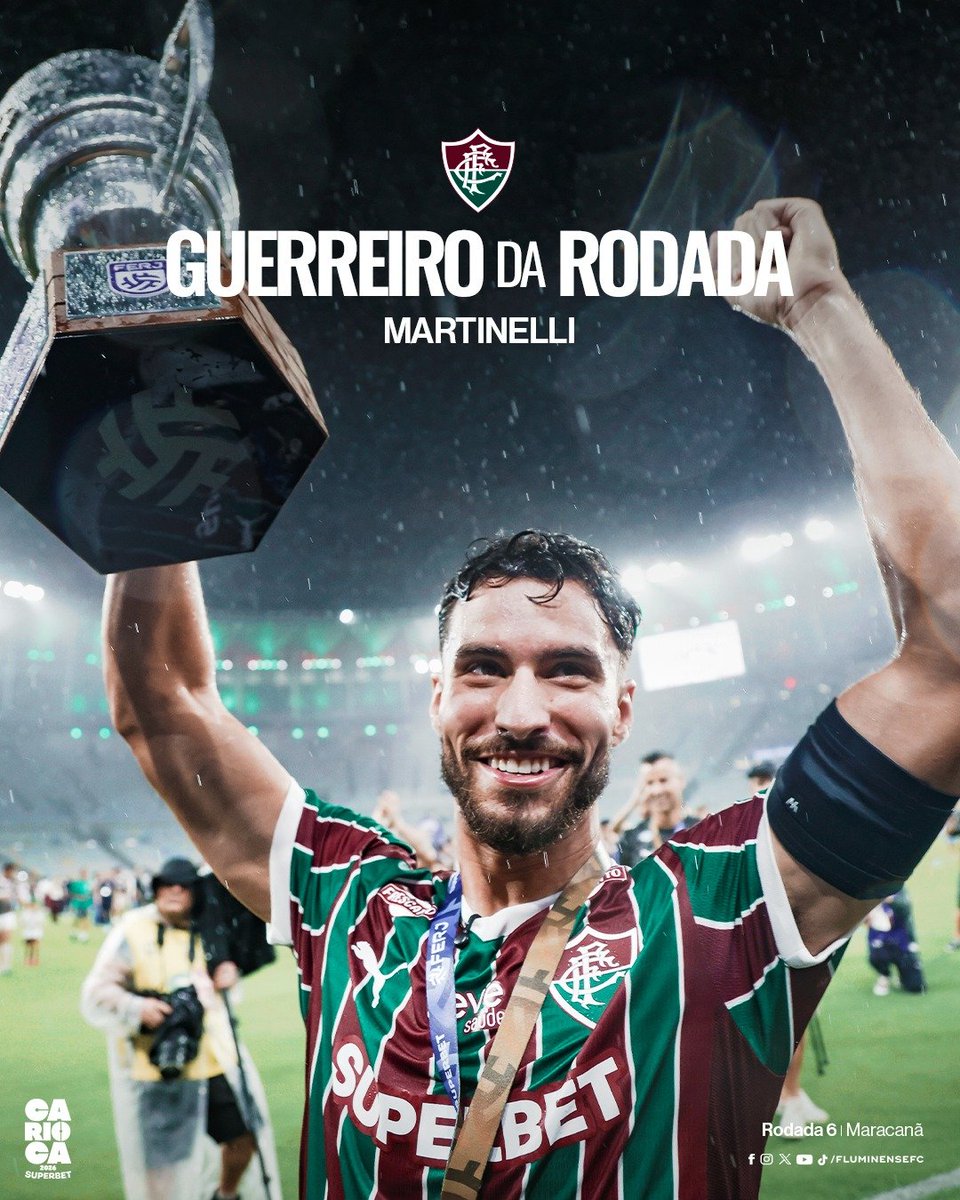 FluminenseFC's tweet photo. 300 jogos com essa Armadura, mais uma taça e #GuerreiroDaRodada!

Que noite de Matheus Martinelli! ❤️💚 https://t.co/8g5vQPPLLH