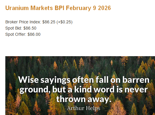 quakes99's tweet photo. 🌀Up she goes!🪁 The incredibly strong #Uranium supply/demand tailwinds driving U #stocks higher📈 helped push Spot #U3O8 upward today💲⤴️🛢️ as last week's desperate sellers have vanished🪄 with #Nuclear fuel brokers @Numerco Up +$1 to $87 & #UraniumMarkets Up +25c to $86.25🤠🐂