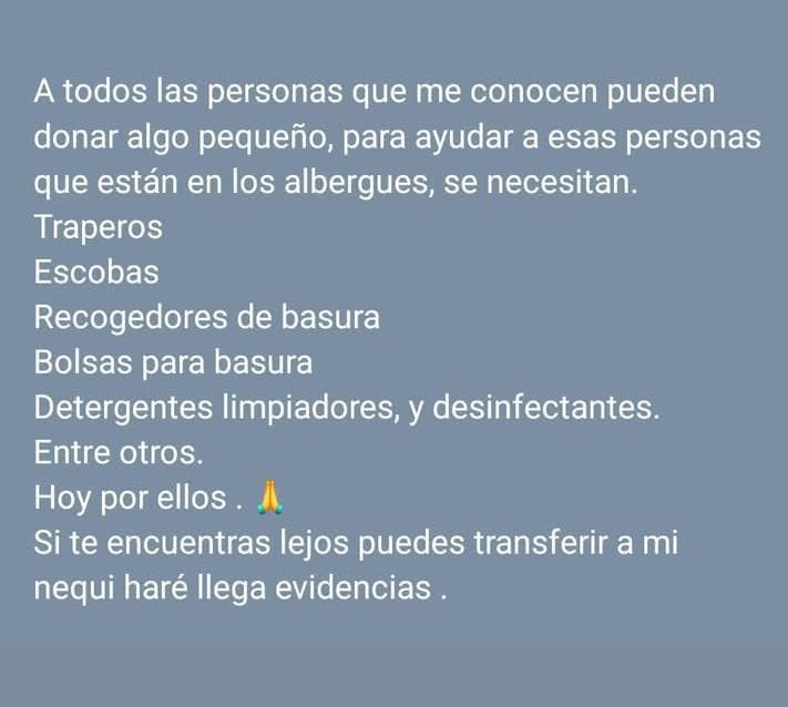 iris3024's tweet photo. Por favor quien desee ayudar se puede comunicar conmigo por interno por favor @franvasquez06 @lucarohe @LuisFFranco @marieto05 @PETROVOLYA @viviscanon @TorreCavallaro @santiagocm70 https://t.co/KEcr5Jzlb0