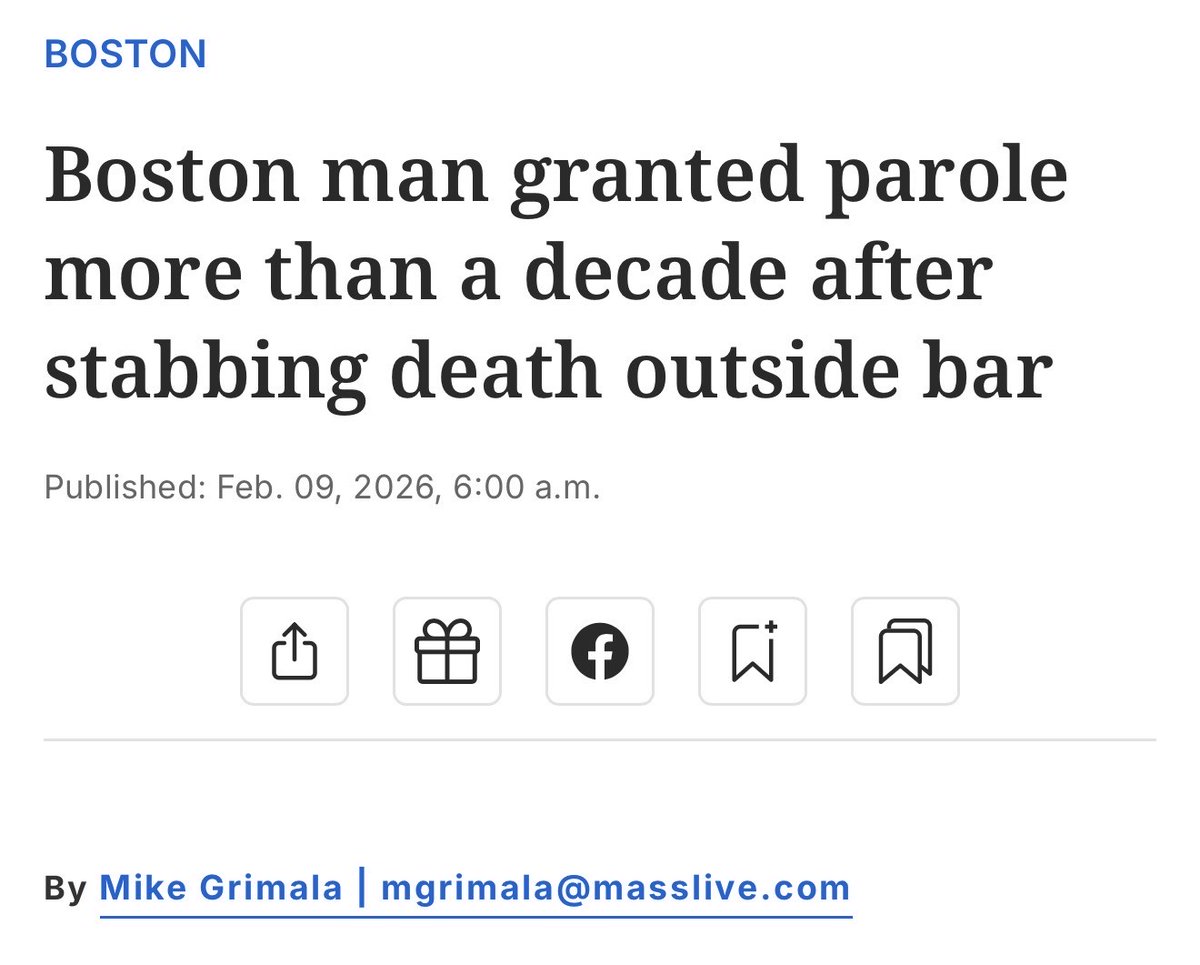 Stab a man to death outside a Boston bar. Serve 16 years. Get paroled. That’s Maura Healey’s Massachusetts, where violent offenders get second chances and families get excuses. I'll  put public safety first: tougher parole standards, new parole board members, victims’ voices