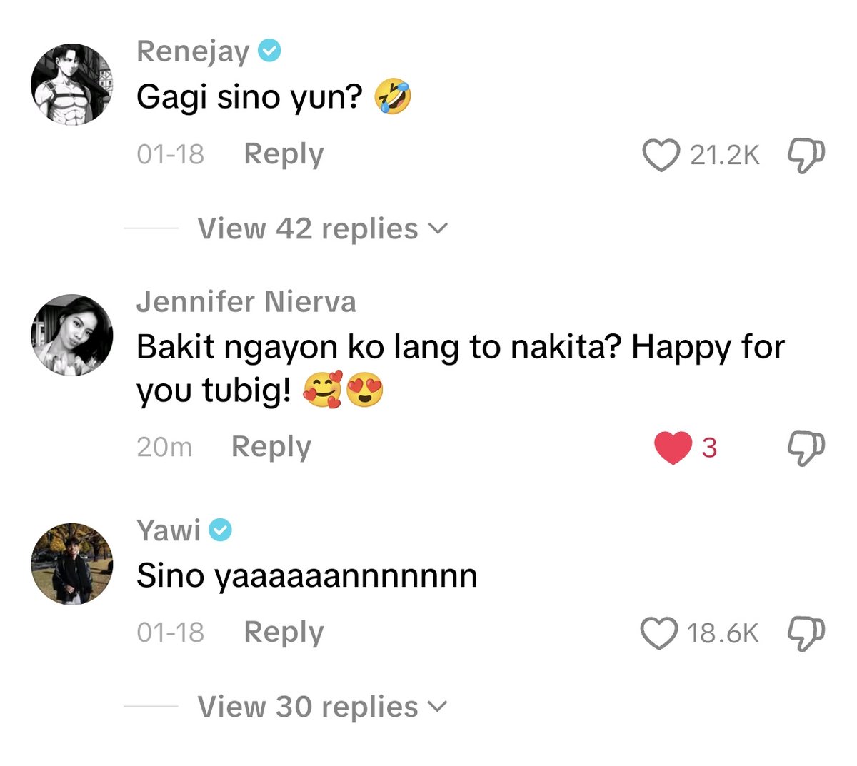 diffmute's tweet photo. Ang cute ni Jen super supportive kay H2 😭 Pero di ko talaga sadya yan talagang magkasunod ang ganitong comments https://t.co/xdRXL08aRf