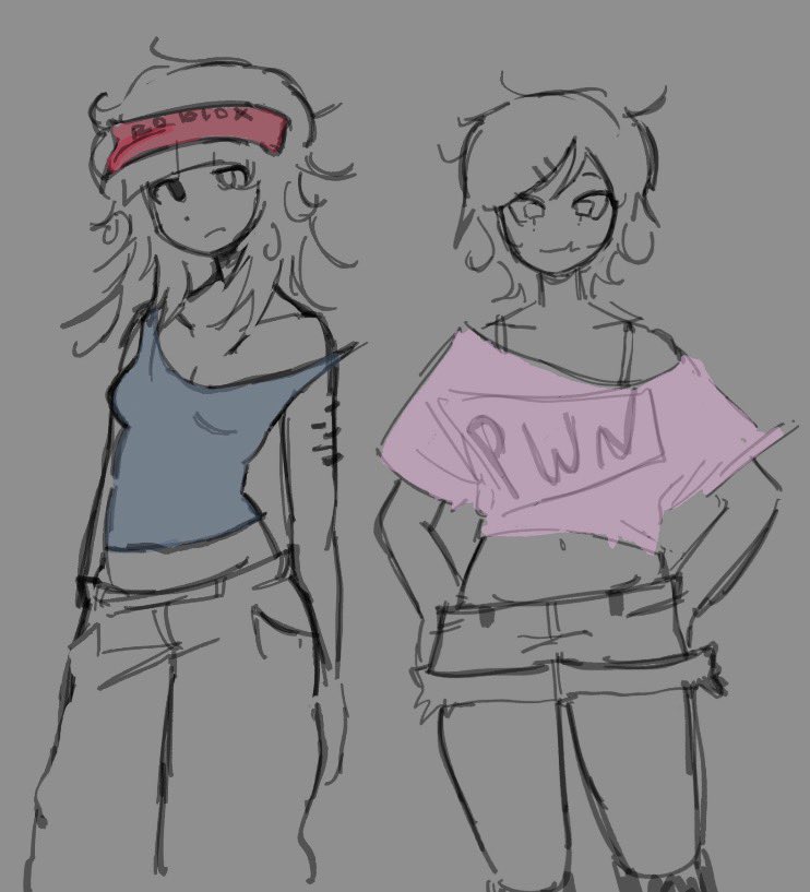 pilktart's tweet photo. my female designs for ivan and andrew from #badthings i love this game Alot https://t.co/66oEjSZa1B