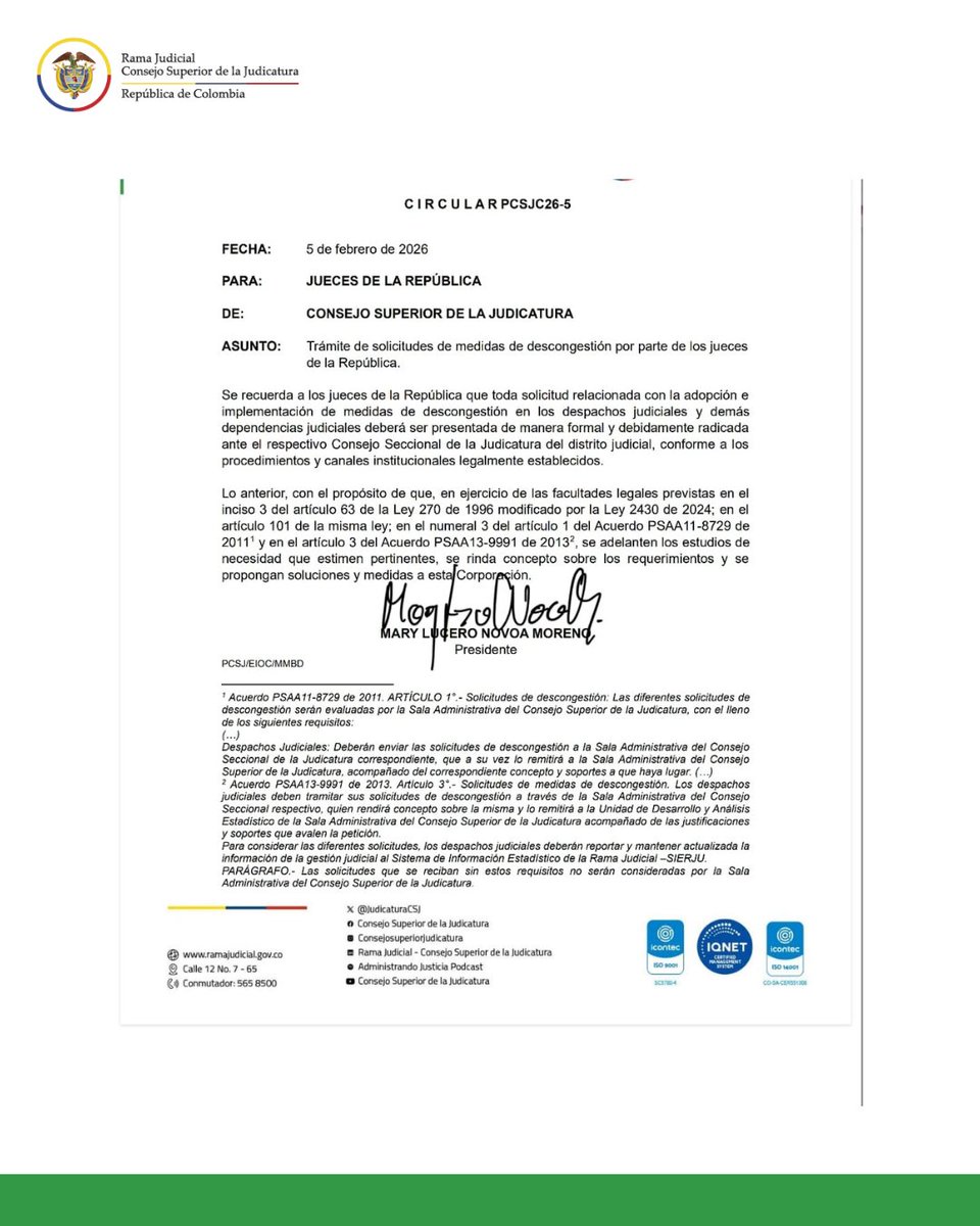 Consejo Seccional de la Judicatura Valle del Cauca tweet media