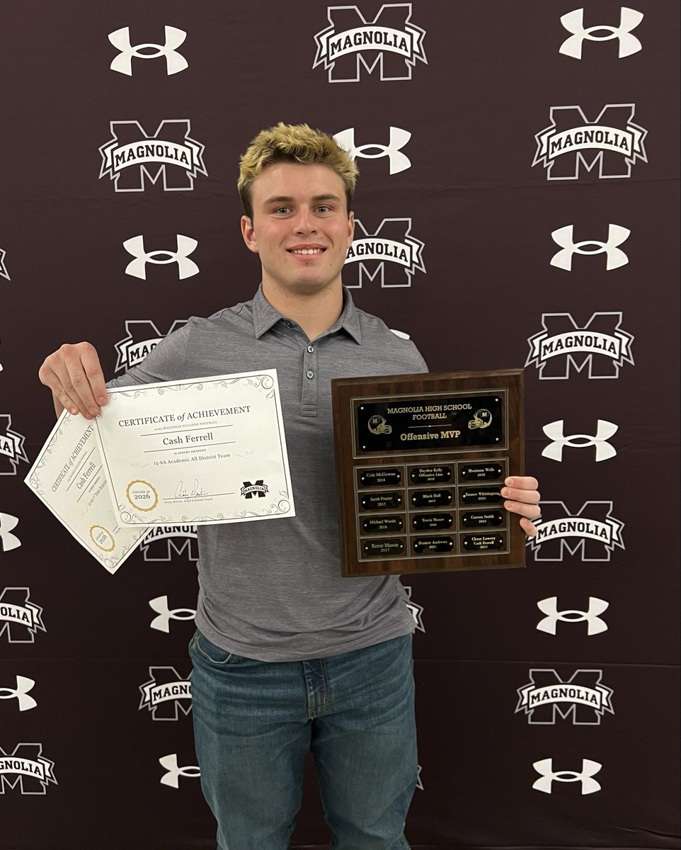 ferrell_cash's tweet image. Blessed and honored to be recognized this season 🙏

🏆 Offensive MVP
🥇 1st Team All-District RB
📚 Academic All-District
🐾 Big Dog Nominee

Grateful for my coaches, teammates, and family for pushing me every day. Work doesn’t stop.

@mcneill_josh @CoachMartin_18 @CoachMBPatt…