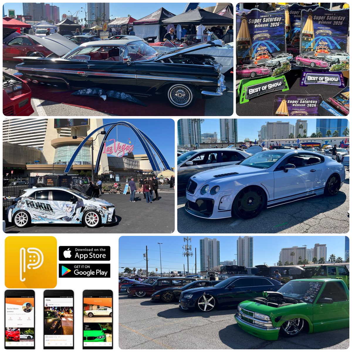 🔶 Super Saturday Weekend 2026 ~ Las Vegas
🔶 See more on PEDAL ~ Free in App Stores

#supersaturdayweekend2026 #lasvegascarshow #thestrat #stratoshpere #customcars #carhop #classiccars #bentleygt #vegascars #gearhead #petrolhead
#exoticcars #supercars  #pedaltheapp