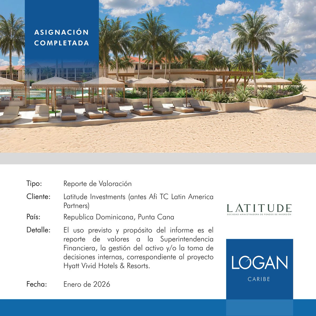 LOGAN ha finalizado el informe de valuación del proyecto Hyatt Vivid Hotels &amp; Resorts, desarrollado en Punta Cana, República Dominicana.

#LOGANValuation #HotelValuation #HyattVivid #PuntaCana #HospitalityRealEstate