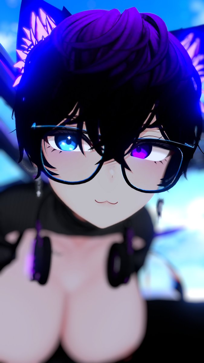 kaexart's tweet photo. i hired this cat to stare at you... #VRChat️ #BOOTH https://t.co/Fl3mmccp2V