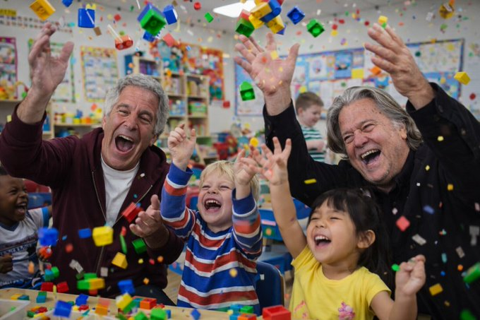 Steve Bannon. Jeffrey Epstein. Best Friends. 🧑‍🤝‍🧑