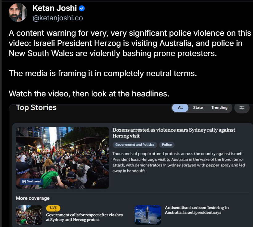 JonesHowDareYou's tweet image. Ketan Joshi is not wrong. #auspol #nswpol #PoliceViolence #MediaFail