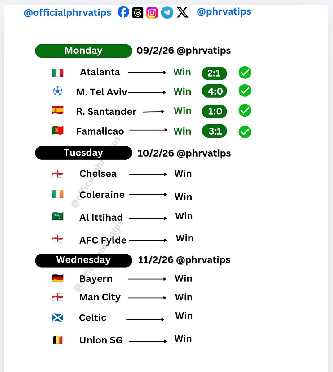 phrvatips's tweet photo. 𝗪𝗲 𝗠𝗼𝘃𝗲 ✅✅✅✅✅✅✅✅⚽ https://t.co/e4I9iJMKU2