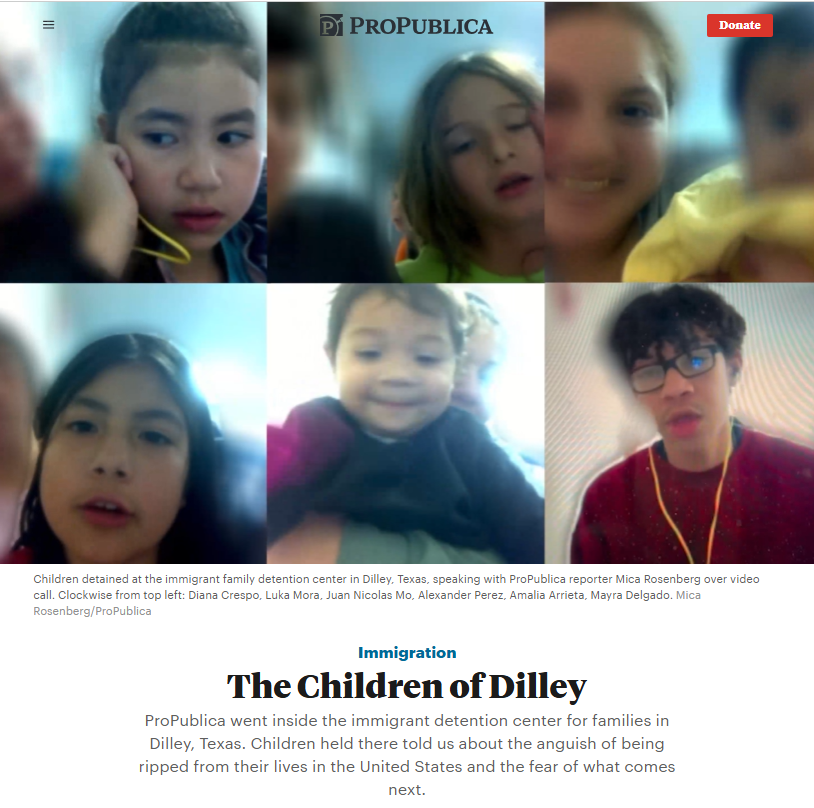 DHS is holding children at an immigrant detention center with insufficient food and medicine.

These are not the criminals that Trump promised to get off our streets. These are children.