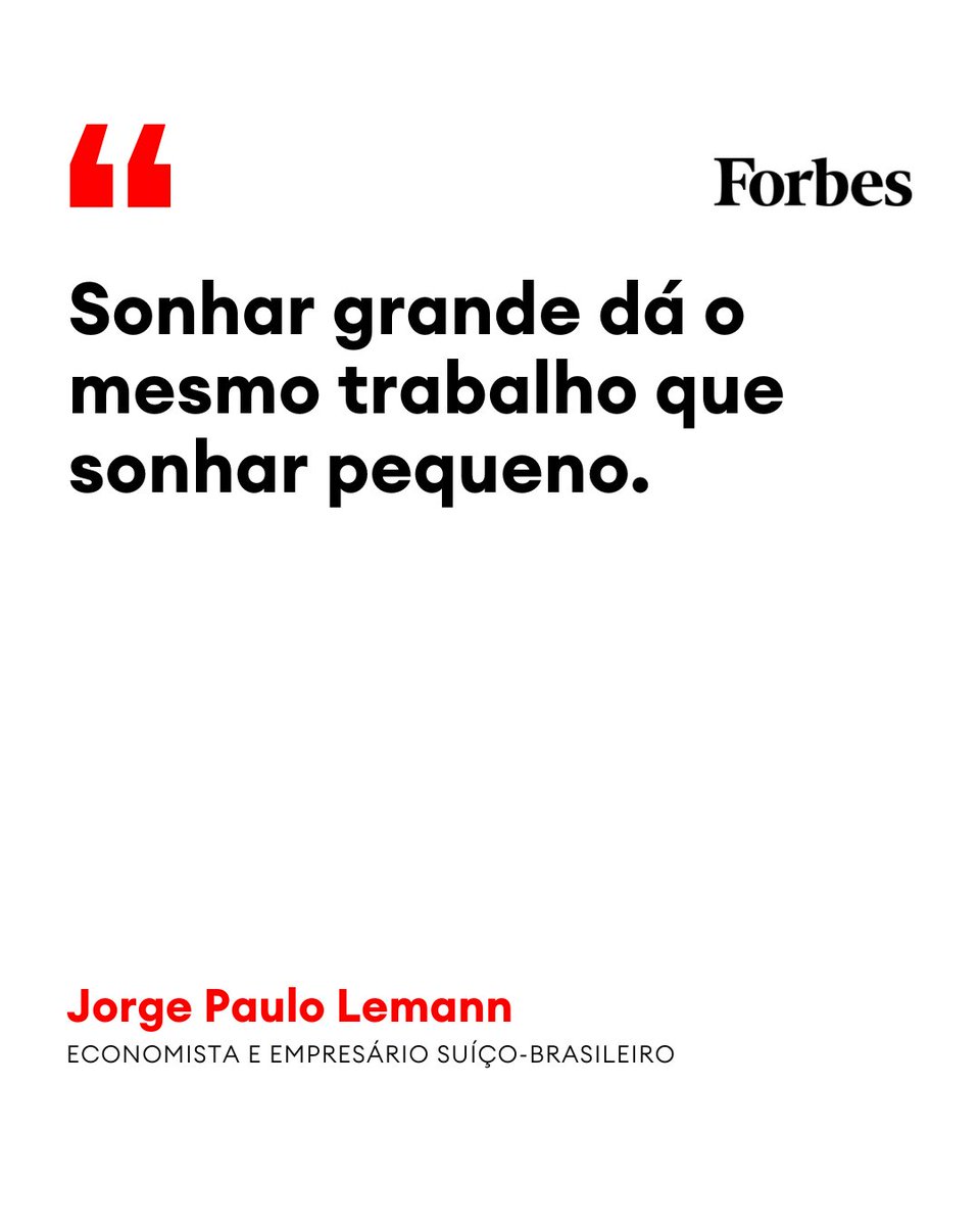Jorge Paulo Lemann é um empresário brasileiro e um dos principais nomes do capitalismo global, reconhecido por sua visão de longo prazo, disciplina e ambição em escala internacional.

#JorgePauloLemann #Visão #Sucesso #Objetivo #FraseDoDia #ForbesBR