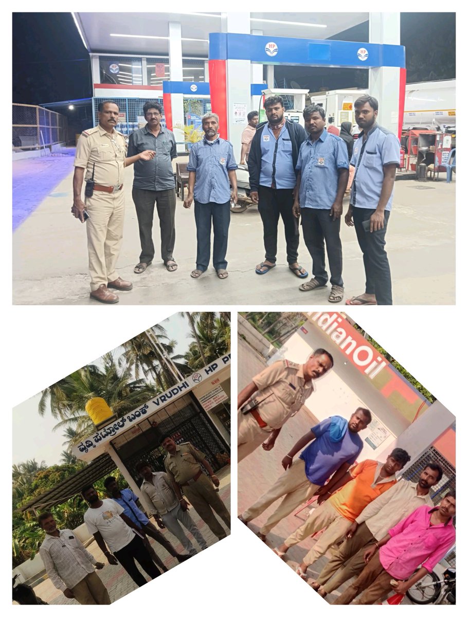 RmnRuralPS's tweet photo. ರಾಮನಗರ ಗ್ರಾಮಾಂತರ ಪೊಲೀಸ್ ಠಾಣಾ ಸರಹದ್ದಿನ ಪೆಟ್ರೋಲ್ ಬಂಕ್ ಗಳಿಗೆ ಭೇಟಿ ನೀಡಿ, ಪೆಟ್ರೋಲ್ ಬಂಕ್ ಗಳಲ್ಲಿ ಕೈಗೊಂಡಿರುವ ಭದ್ರತೆ &amp; ಸುರಕ್ಷತೆಗಳ ಬಗ್ಗೆ ಪರಿಶೀಲಿಸಿ, ಬ್ಯಾಂಕಿಗೆ ಹಣ ಜಮಾವಣೆ ಮಾಡಲು ಹೋಗುವ ಸಂಧರ್ಭದಲ್ಲಿ ಕೈಗೊಳ್ಳಬೇಕಾದ ಕ್ರಮಗಳ ಬಗ್ಗೆ ಮಾಲೀಕರು ಹಾಗೂ ಸಿಬ್ಬಂದಿಗಳಿಗೆ ಸೂಕ್ತ ಸೂಚನೆಗಳನ್ನು ನೀಡಲಾಯಿತು. https://t.co/VXKoCBbLDP