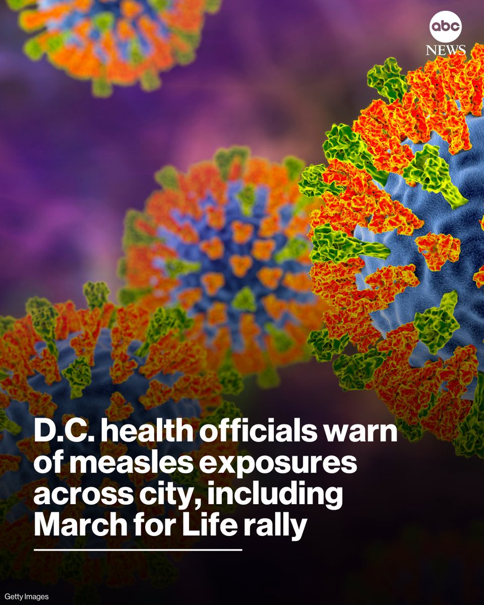 Health officials in Washington, D.C., are warning that people may have been exposed to measles in locations across the city.

Read more: abcnews.link/i28raEU