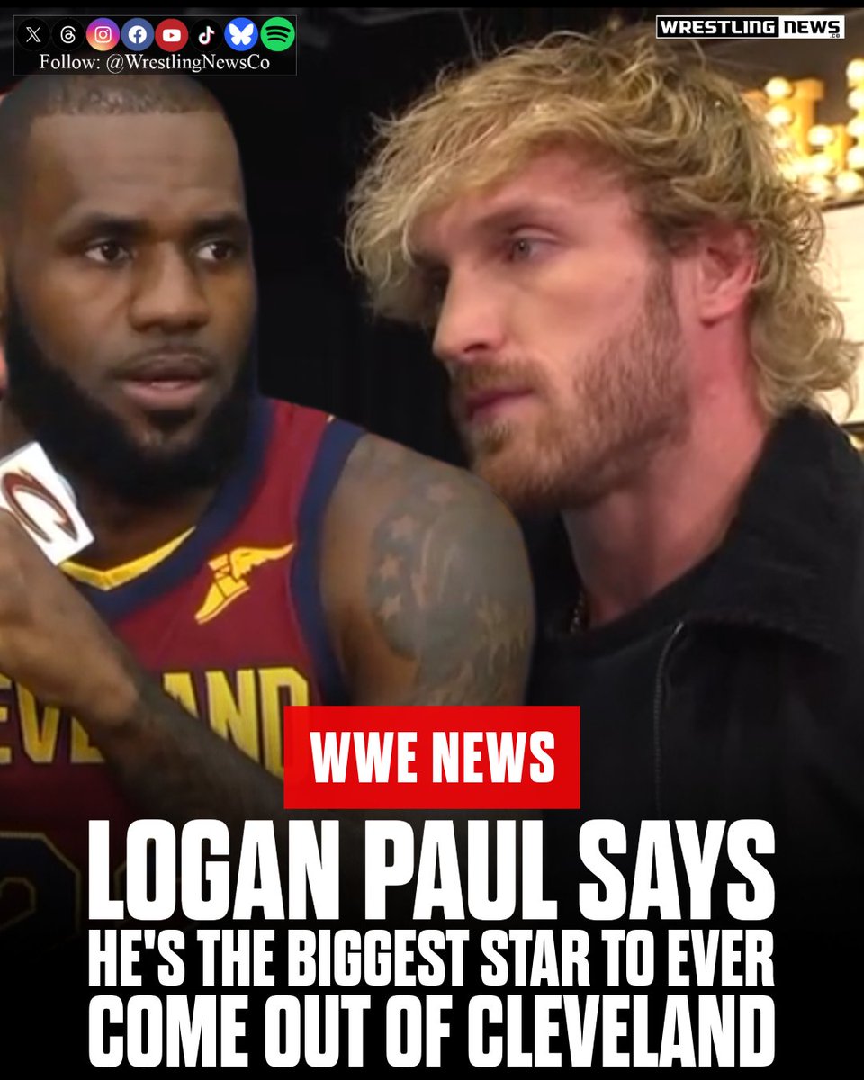 Logan Paul basically just said he's a bigger star than Lebron James. #WWERaw