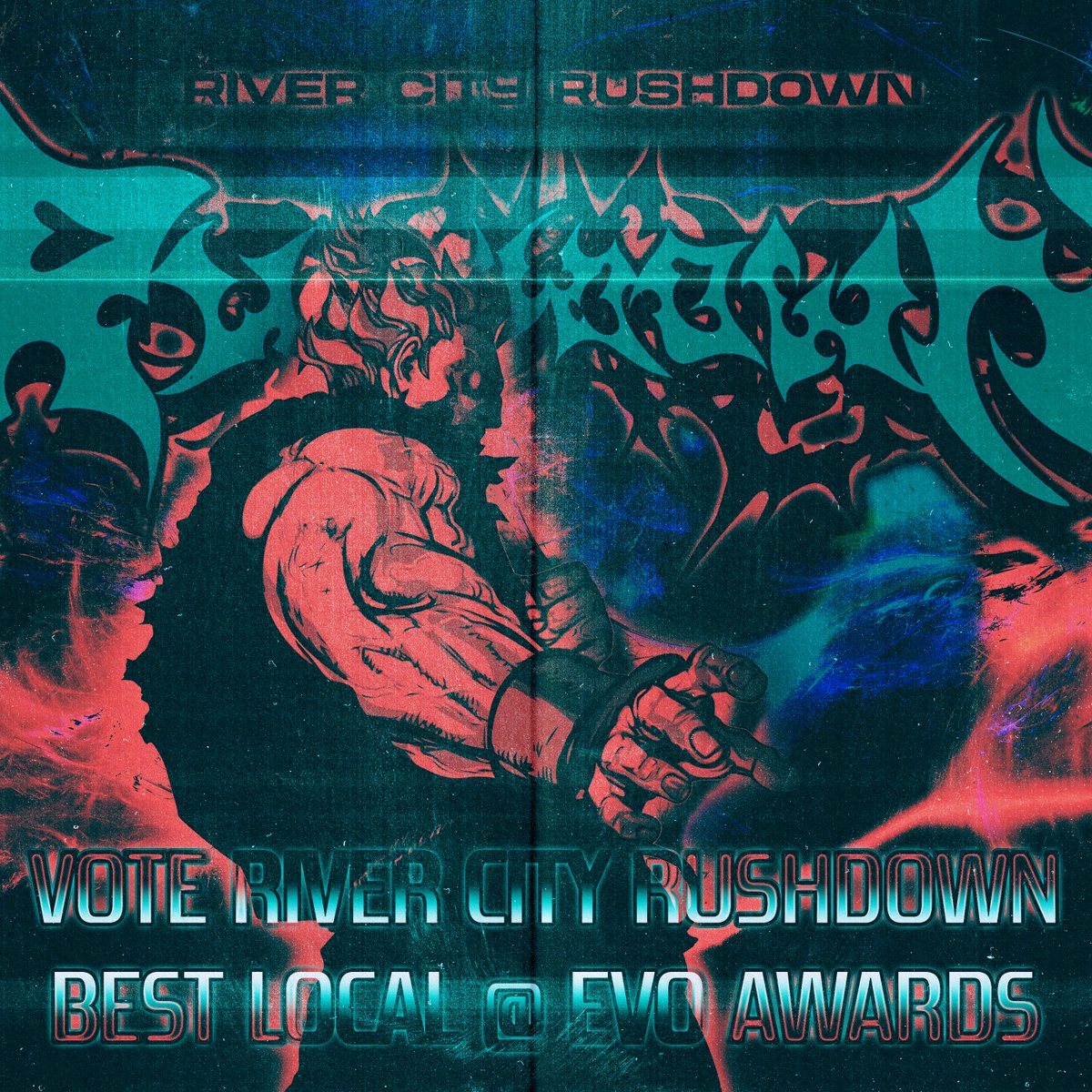 Unfortunately for y'all, voting ends in 10 days and I've decided I genuinely want us to win for multiple reasons so I am just gonna be pushing graphics telling you to vote for <a href="/SanAntonioFGC/">San Antonio FGC</a>'s River City Rushdown as Best Local in the Evo Awards until then. Please support.