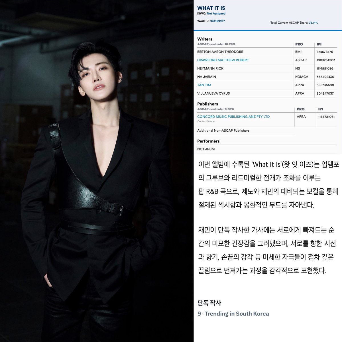 [#JAEMINTRENDS] 260210 - Lyricist Jaemin for B-side Track “What It Is ...