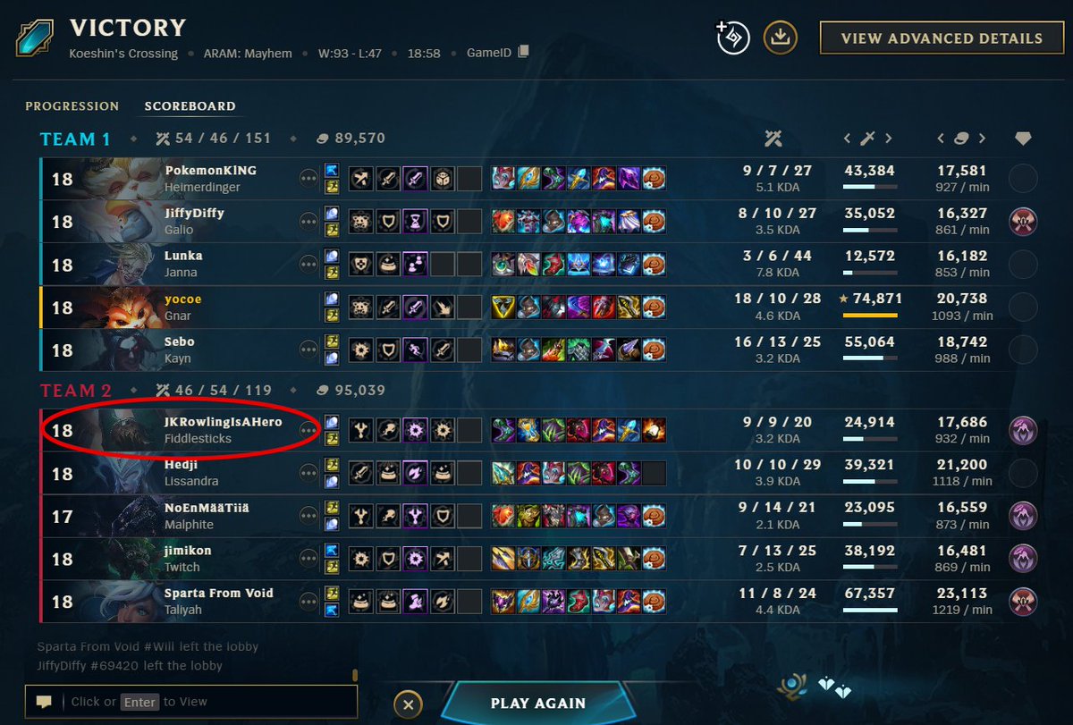 CialTweets's tweet photo. Feel like calling someone who's the face for anti trans propaganda a "hero" shouldn't be allowed as your in game name. Already reported them but just to be sure it's being noticed, @RiotSupport @drewlevin 
Whole tag is JKRowlingIsAHero#EUW https://t.co/vGEjli2u6i
