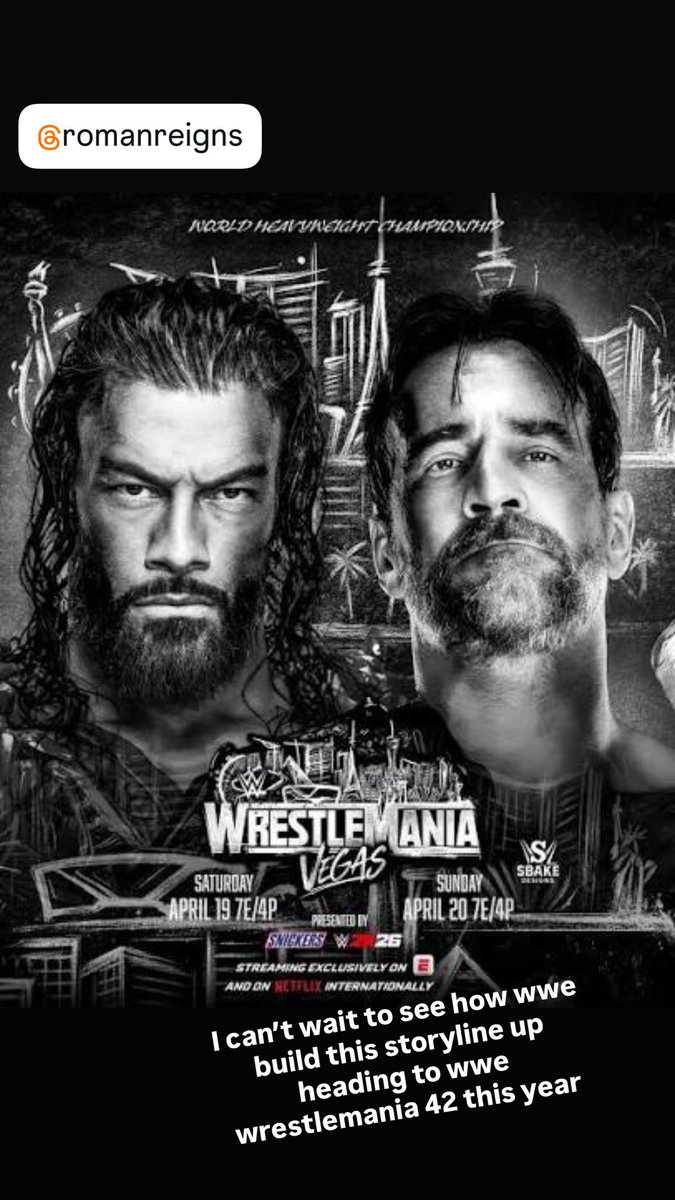 I can’t wait to see how wwe build this storyline up heading to wrestlemania 42.