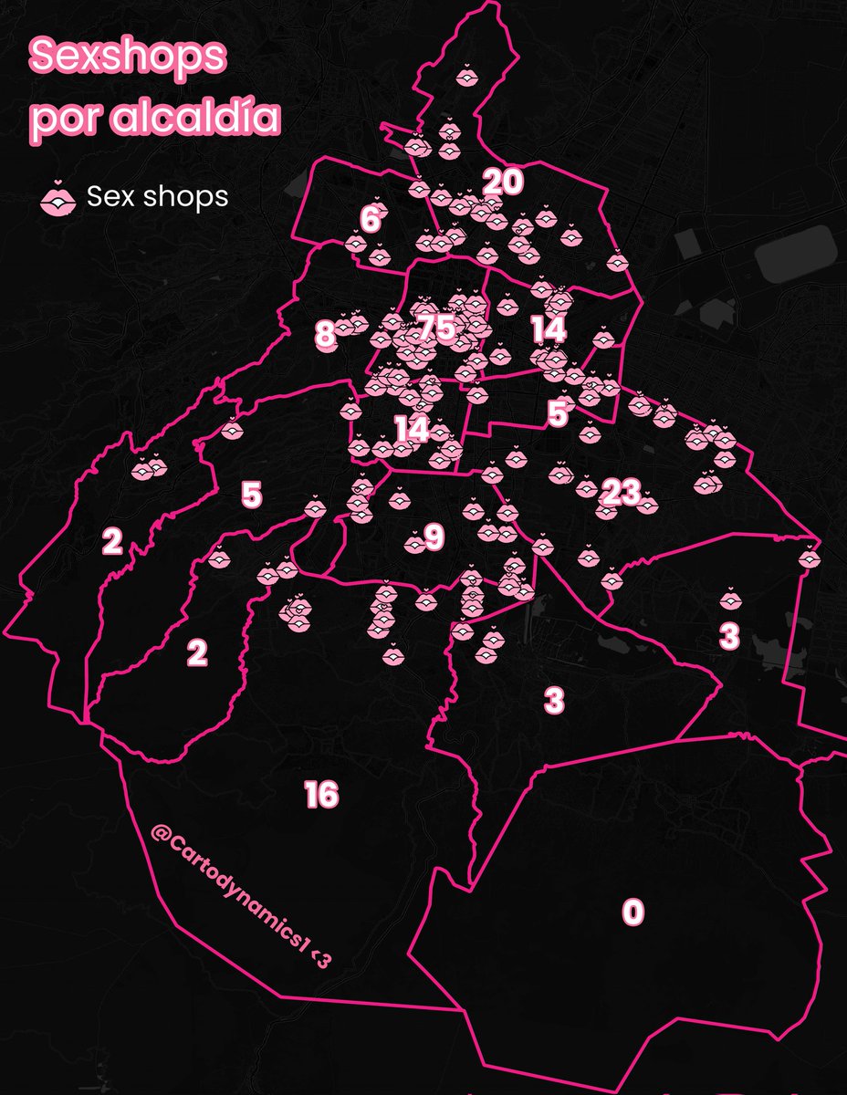 💘 Geografía del deseo en la CDMX

Hoteles, moteles y sex shops por alcaldía. Con datos del DENUE 

Espacialización del placer 

#valentinesday #Datos #AmorYSexo
#14defebrero❤️ #despuesdemivasaborrartinder