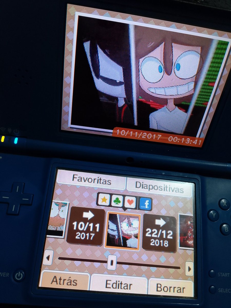 Inkymaxii's tweet image. encontré mi nintendo ds antigua y miren lo que habia en la galería 🥹🥹🥹