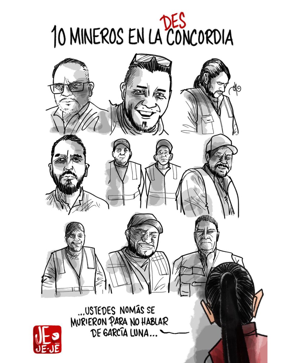 jejejepolitico's tweet photo. 10 mineros secuestrados y asesinados en La Concordia.
Violencia desbordada.
Territorios tomados por el crimen.

Pero tranquilos:
según la presidenta, lo urgente es seguir hablando de García Luna.

El pasado como excusa, el presente como daño colateral.

Por @chavodeltoro 

#jejejepolitico