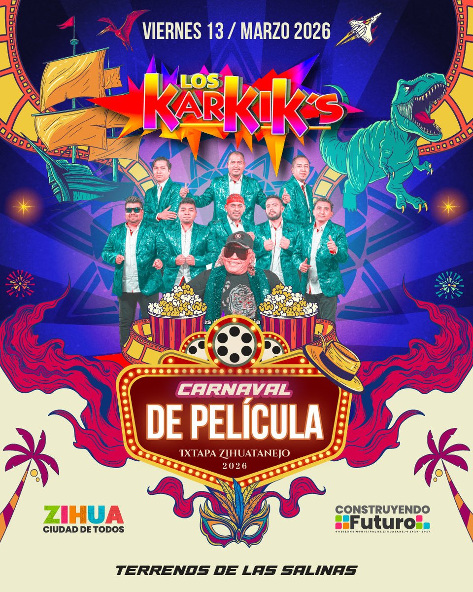 ¡Arrancamos el Carnaval! 🎉

Este viernes 13 damos inicio a nuestro gran carnaval con toda la alegría, el color y el ritmo que nos caracteriza. 💃🕺

Disfruta de una noche espectacular con la presentación de 3 increíbles grupos musicales que pondrán a todos a bailar y celebrar.