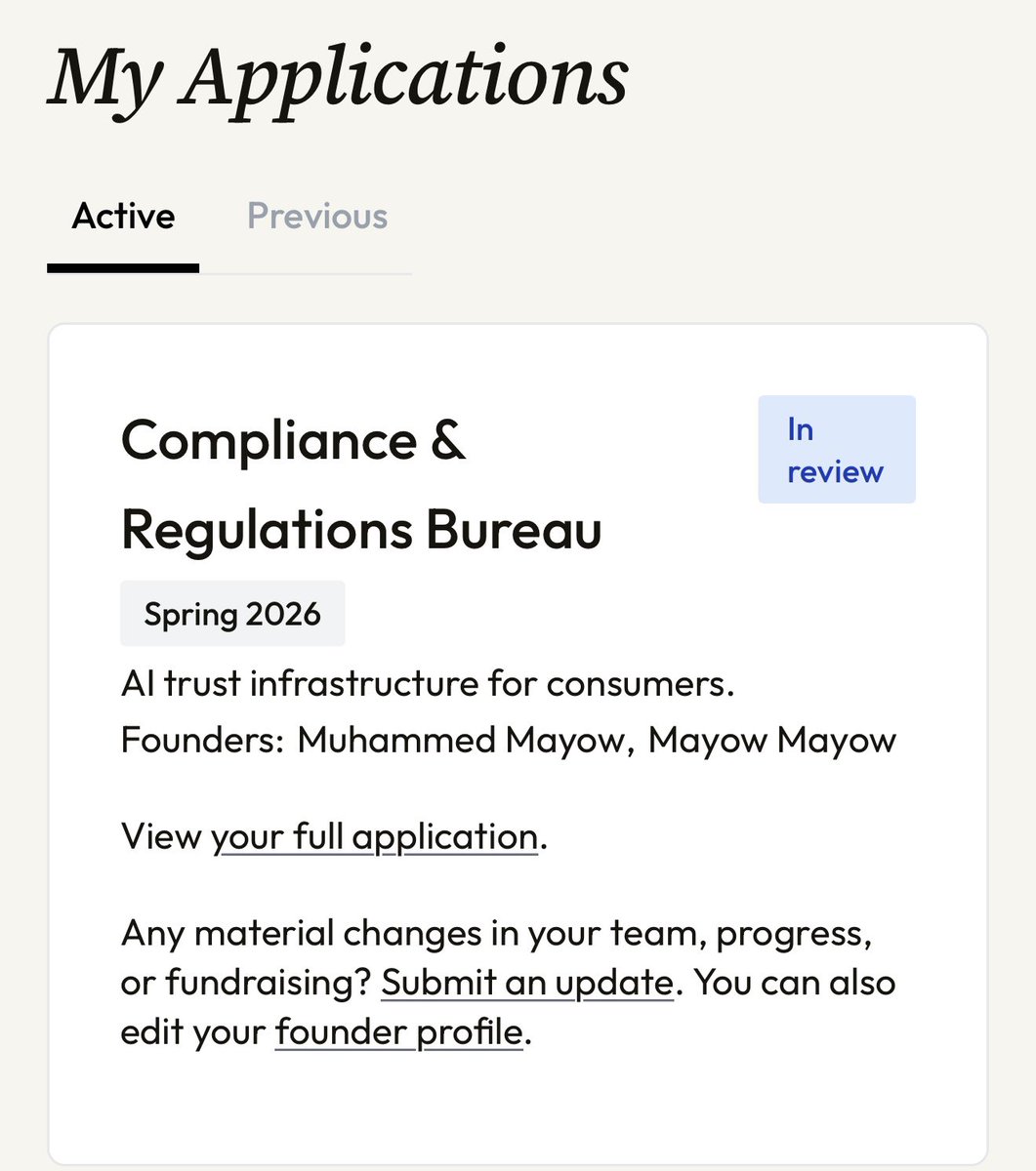 MoRoblesMayow's tweet photo. @CRBtrust We’ve built the future AI trust infrastructure for consumers and this is our second attempt @ycombinator but with so much more of a tightened idea! If not this time, see you next one YC, but I believe this time might be the one. https://t.co/7cQcCNqJQn