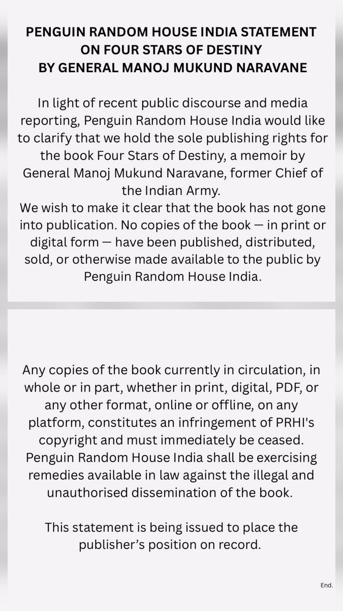 I don’t see Penguin’s denial of having released any copy of Gen Manoj Mukund Naravane’s book, Four Stars of Destiny, as a defeat of Rahul Gandhi’s politics. He is not here to win; he is here to disturb. Had his objective been victory, he would have been frustrated with the