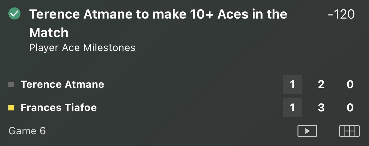 💎💎 CASH THE FREE PLAYS 💎💎

✅ Terence Atmane 10+ Aces (-120) 🎯

✅ Svajda 🆚 Fokina o22.5 Games (-112) 🏃🏻

📈 2-0 Mini Sweep on the Freebies 💰

❤️‍🔥 Drop a LIKE if You Cashed 🤑

#GamblingX #DALOpen