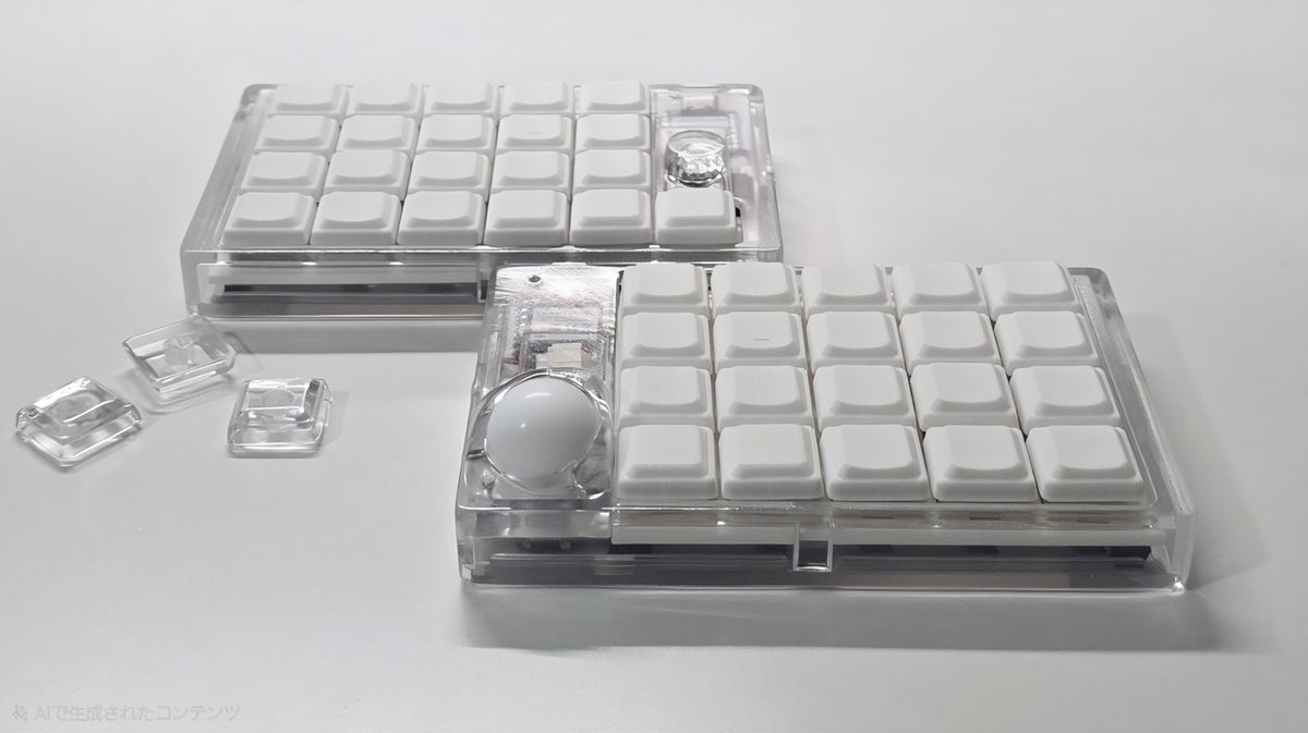 〜キーケットお品書き〜
FrostOrtho
・snow white
    material: pla matte
・frost black
    material: nylon(PA12S)
・frozen silver
    material: resin+spray paint
・ice clear
    material: resin