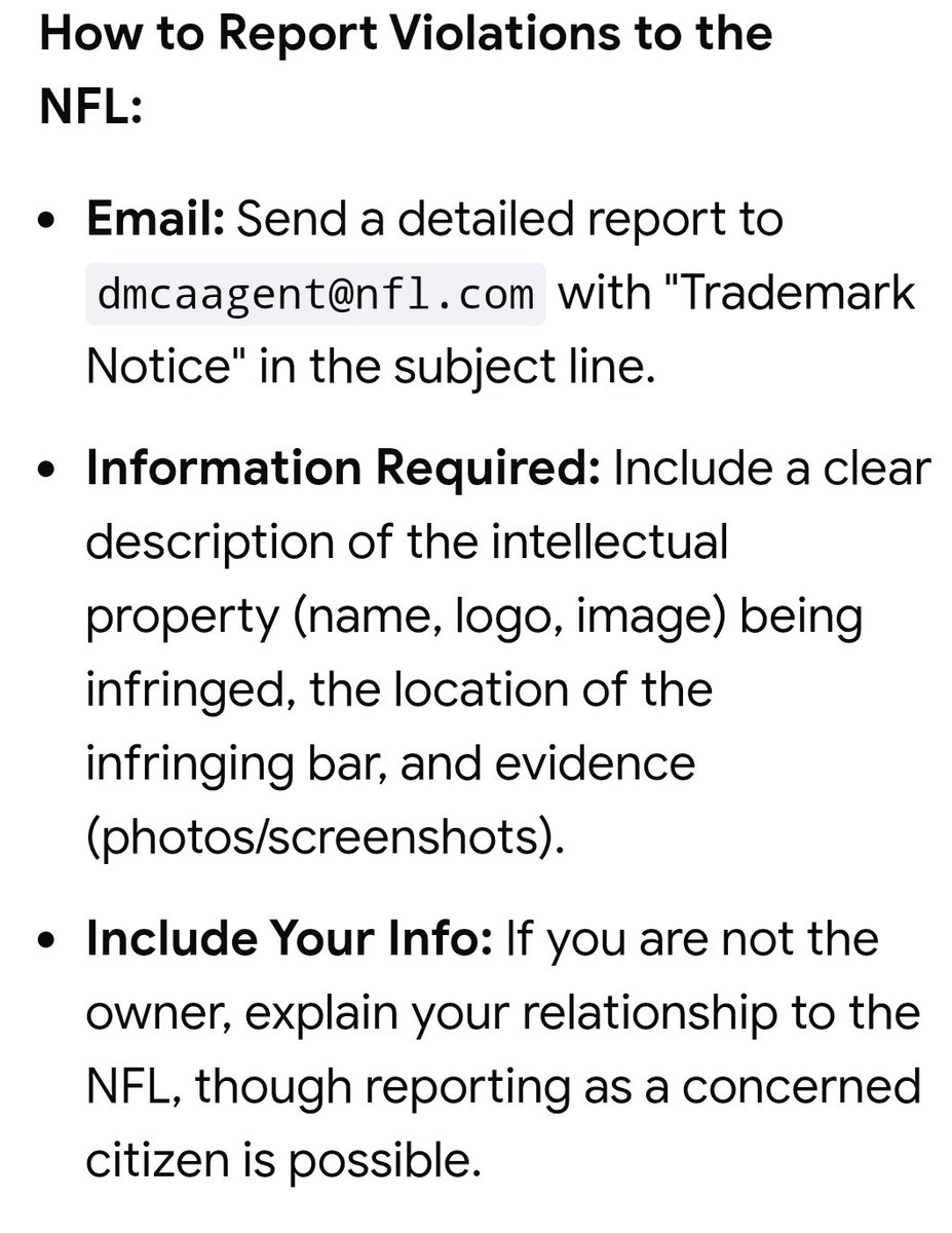 PaulySmallss's tweet photo. @allenanalysis Looks like this bars promos are illegally infringing on the NFLs trademarks. Could be expensive for the bar if it gets reported. https://t.co/VnY2VvAtis