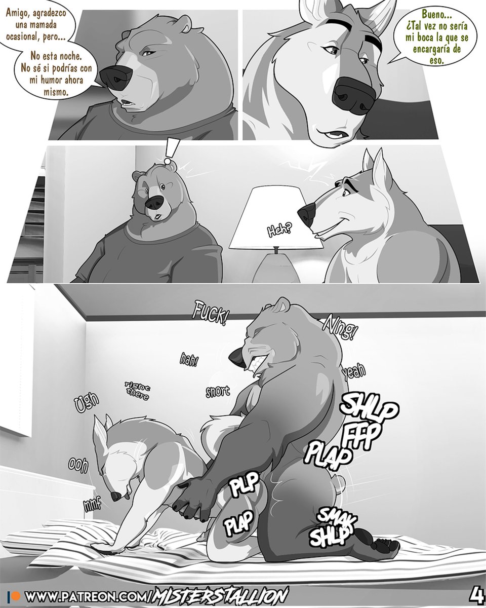 Pagina 4.
De aqui en adelante el comic sera en blanco y negro, la historia es de <a href="/MisterStallion/">MisterStallion</a> y el me dio permiso de seguir con el comic de esta manera, si quieren verlo a color pueden ir a su PATREON, yo solo tradusco, todo el merito es <a href="/MisterStallion/">MisterStallion</a>.