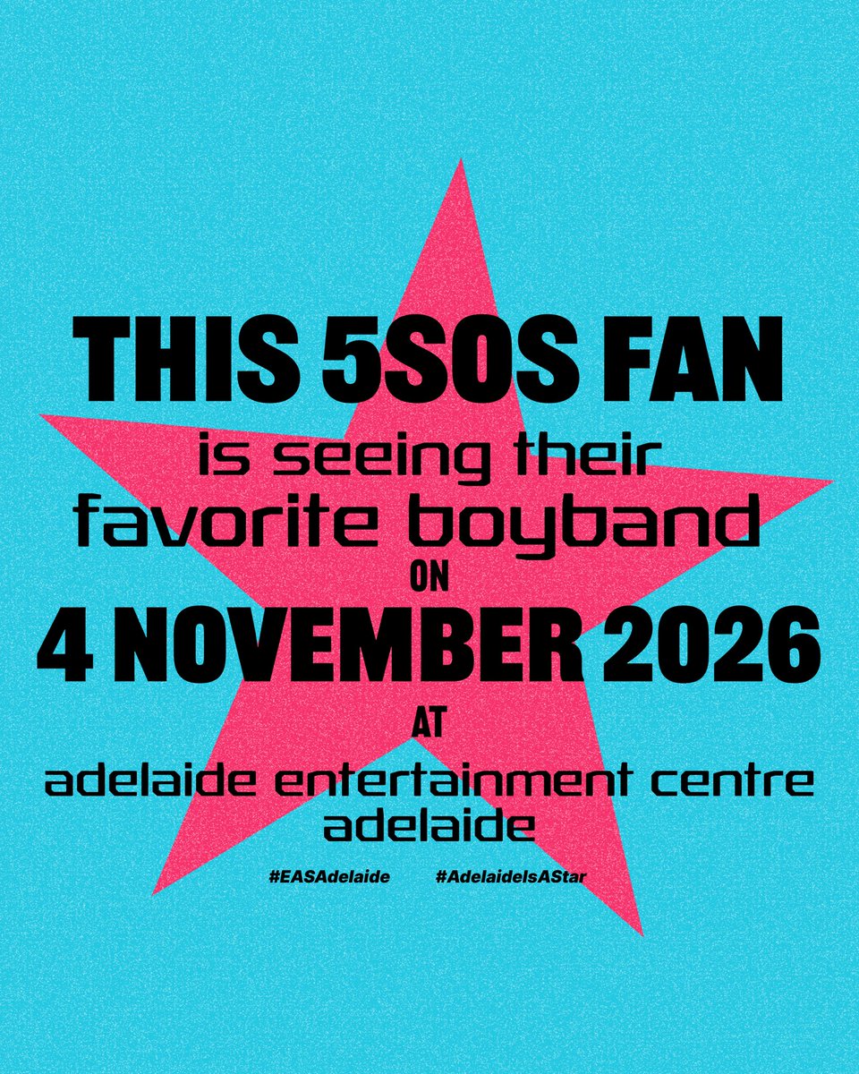 The5SOSYears's tweet image. New 5SOS Tour Dates = UPDATE TIME! 

Don’t worry, we’ve got you covered for the new dates 🤩 

Are you seeing @5SOS live in concert in 2026?! Let everyone know you are attending the Everyone’s A Star! World Tour ⭐️ #5SOS #5SecondsofSummer #EveryonesAStar #EASTour