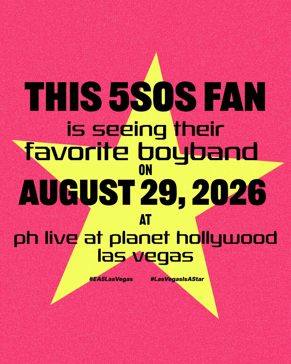 The5SOSYears's tweet image. New 5SOS Tour Dates = UPDATE TIME! 

Don’t worry, we’ve got you covered for the new dates 🤩 

Are you seeing @5SOS live in concert in 2026?! Let everyone know you are attending the Everyone’s A Star! World Tour ⭐️ #5SOS #5SecondsofSummer #EveryonesAStar #EASTour