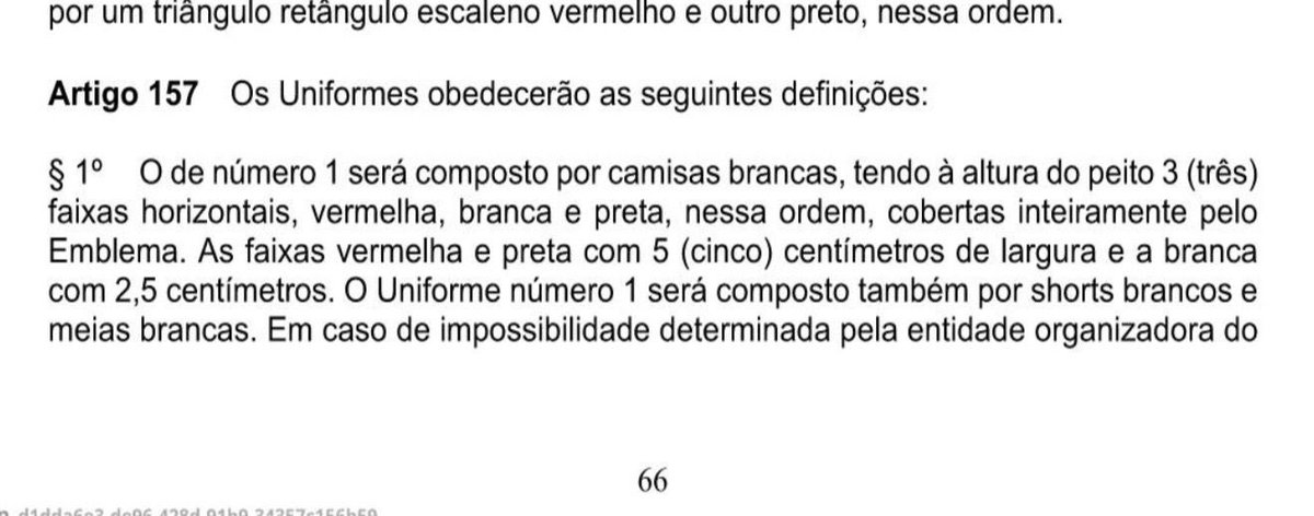 FabioGBMachado's tweet image. Fere claramente o estatuto. O time não pode entrar em campo com ela.