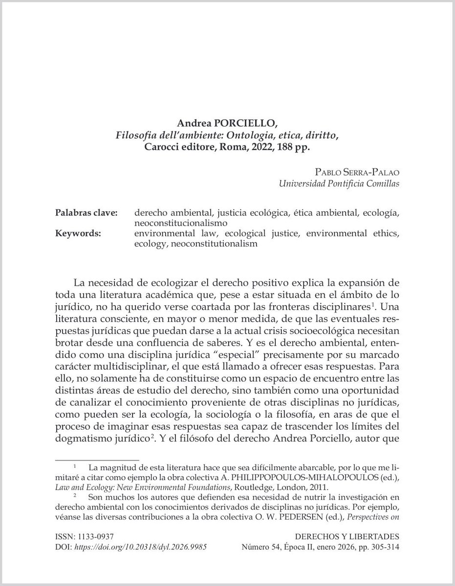 Revista Derechos y Libertades tweet media
