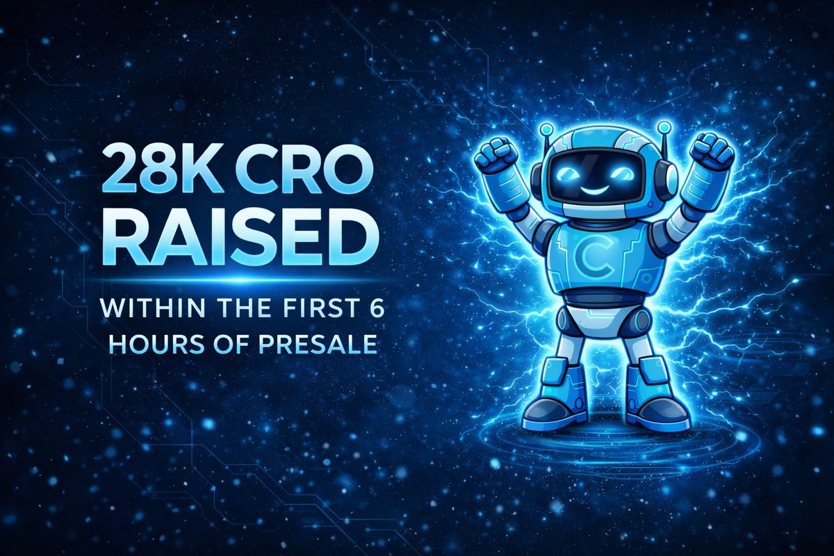 🚀 Almost 30k CRO raised within 6 hours of our presale launch!
Milestone 1 achieved  huge thanks to the amazing #CROFam for the support.
On to the next milestone and presale goal 🔥💪