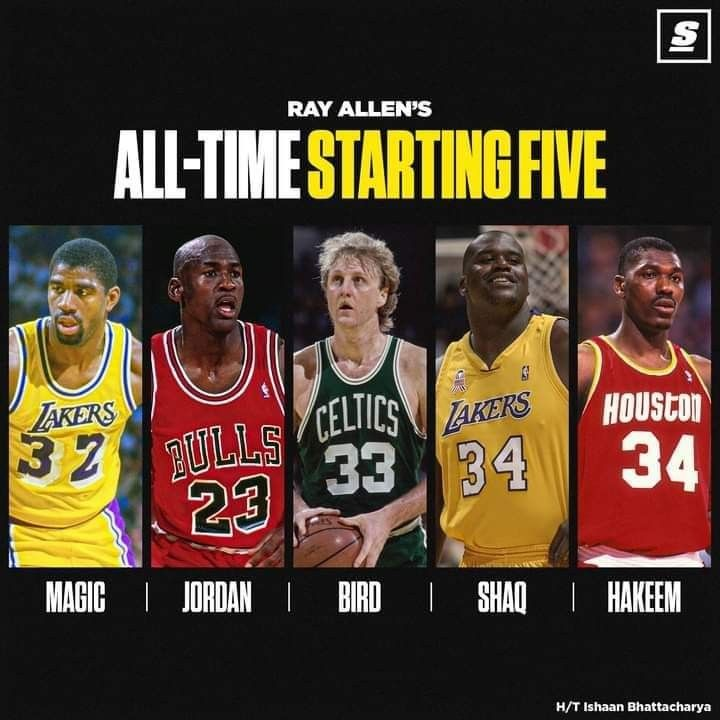 Ray Allen's All-Time Starting Five.