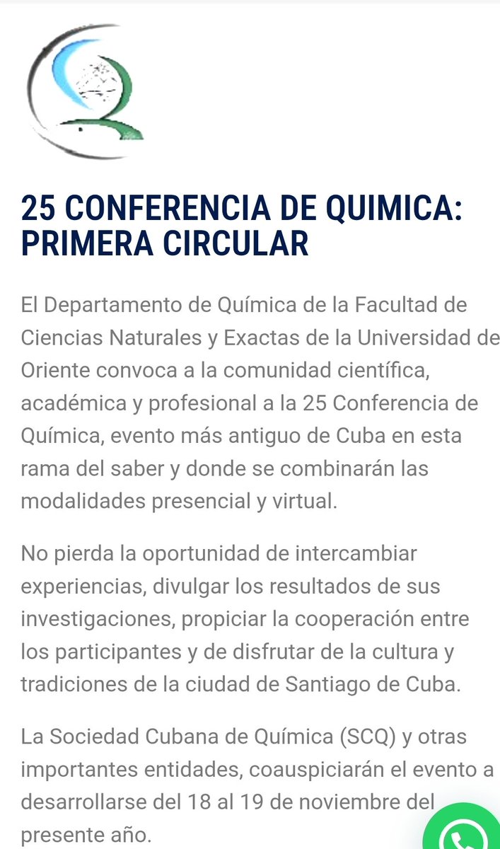 Sociedad Cubana de Química tweet media