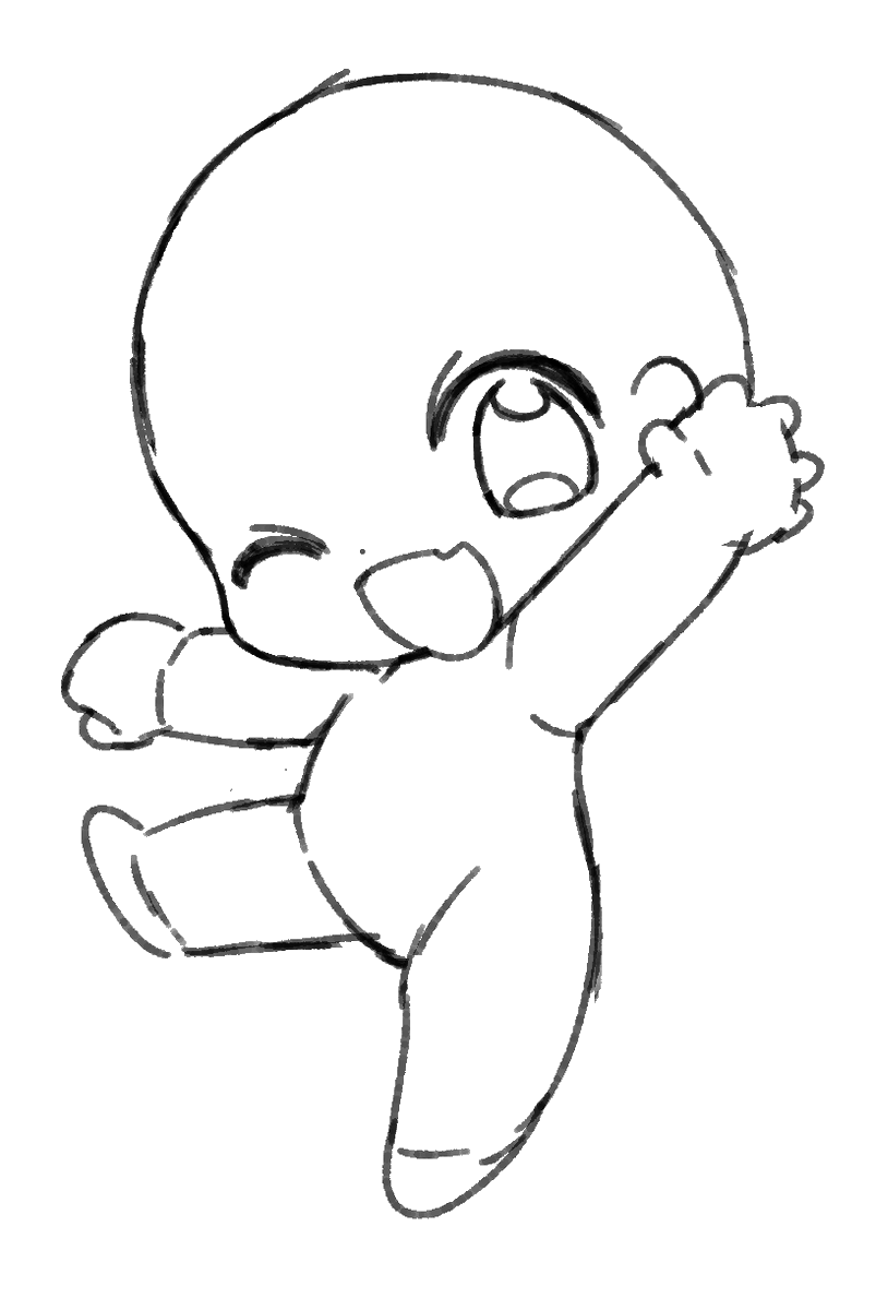 適当にラフ描いてたらすっごいもちぽよボディになった 
