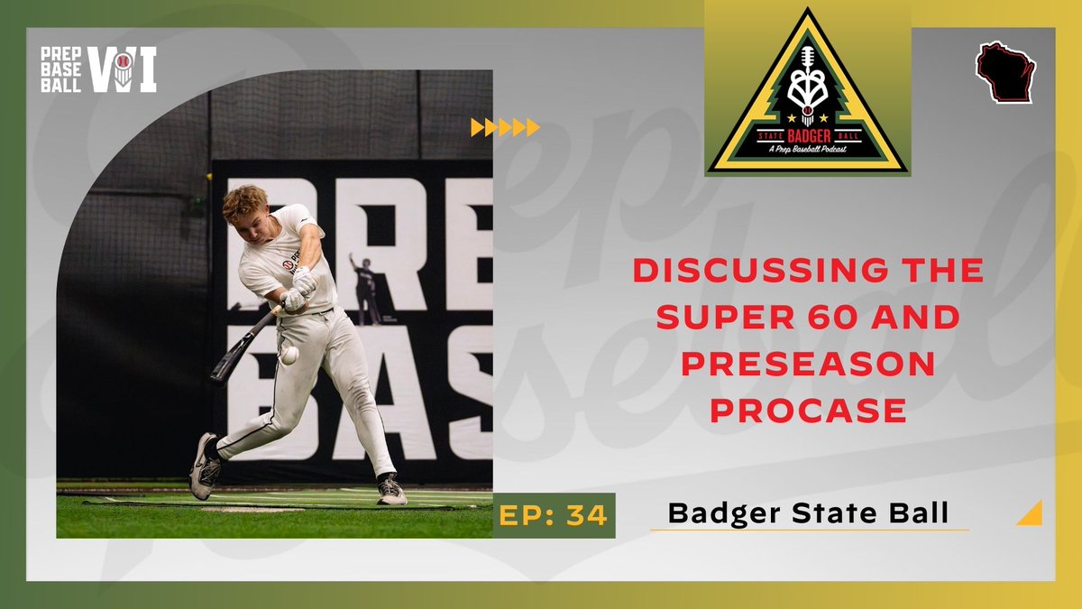 PrepBaseballWI's tweet photo. Episode 34 of Badger State Ball: 
📺: https://t.co/K4tWVJ8bBW
��: https://t.co/N4aqTyws6x
🟢: https://t.co/O2vFfmsPCC https://t.co/FQeZegsCmv